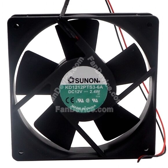 SUNON KD1212PTS3-6A DC 12V 2.4W 2 Wires Axial Cooling Fan