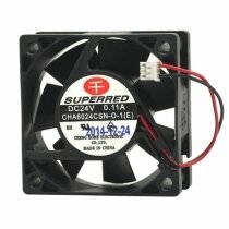SUPERRED CHA6024CSN-O-1(E) DC 24V 0.11A 2 Wires Axial Cooling Fan