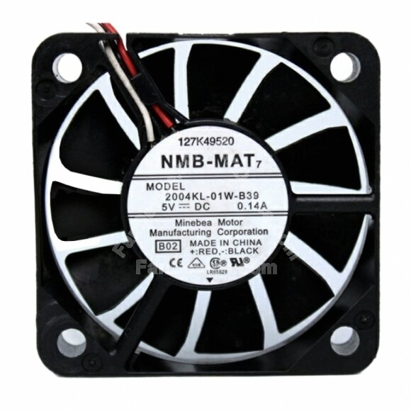 NMB-MAT 2004KL-01W-B39 DC 5V 0.14A 2 Wires / 3 Wires Axial Cooling Fan