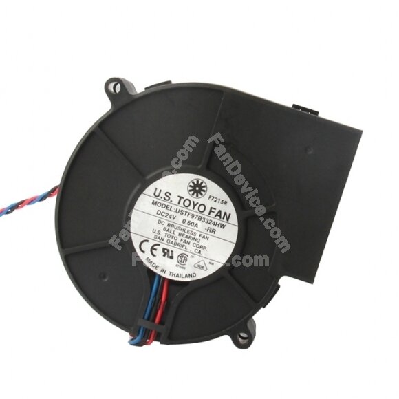 TOYO USTF97B3324HW DC 24V 0.60A 3 Wires Blower Cooling Fan