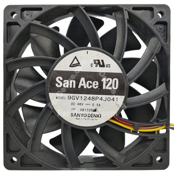 Sanyo Denki 9GV1248P4J041 DC 48V 0.5A 2 / 3 / 4 Wires 12025 Axial Fan