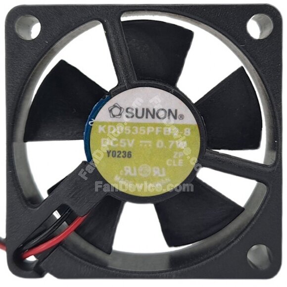 Sunon KD0535PFB2-8 DC 5V 0.7W 2 Wires 3510 Axial Cooling Fan