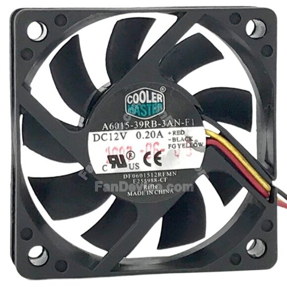CoolerMaster A6015-39RB-3AN-F1 12V 0.20A Cooling Fan