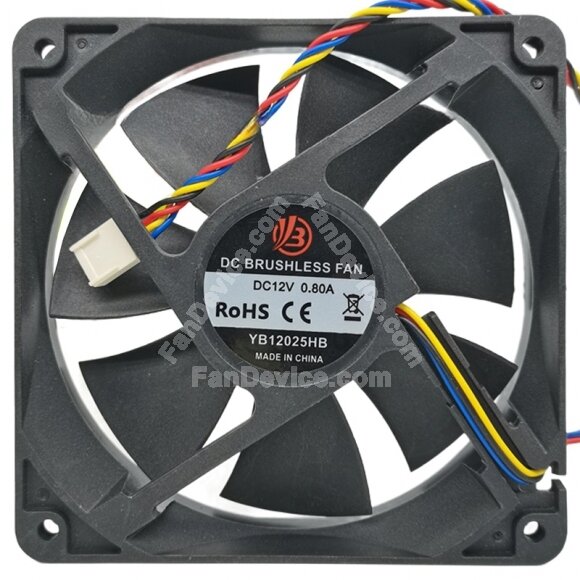 YB YB12025HB 12V 0.80A 2 / 3 / 4 Wires DC Brushless Axial Cooling Fan