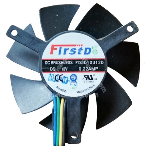 Firstd FD5010U12D 12V 0.22AMP 4 Wires DC Brushless Axial Cooling Fan