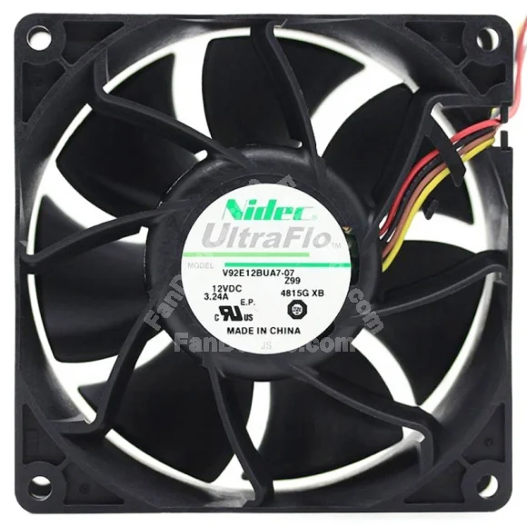 Nidec V92E12BUA7-07 12V 3.24A 4 Wires PWM Axial Fan