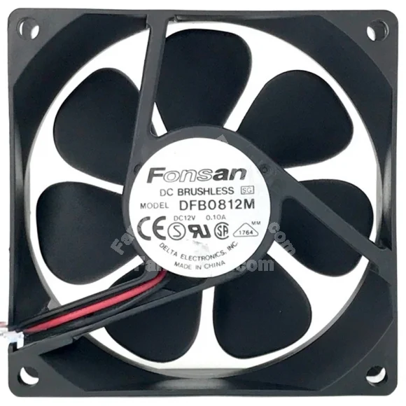 Delta DFB0812M 12V 0.10A 2 Wires DC Brushless Axial Fan