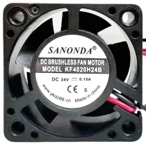 SANONDA KF4020H24B 24V 0.15A 2 Wires Brushless Cooling Fan