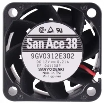 Sanyo 9GV0312E302 12V 0.21A 2 Wires Axial Cooling Fan