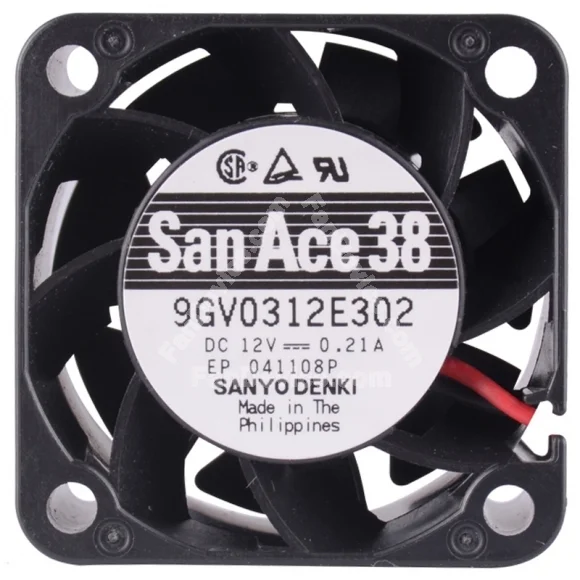 Sanyo 9GV0312E302 12V 0.21A 2 Wires Axial Cooling Fan