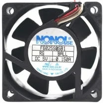 NONOI F6025S05B1 5V 0.150A 3 Wires Axial Cooling Fan