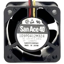 Sanyo 109P0412M324 12V 0.045A 2 / 3 Wires Axial Fan
