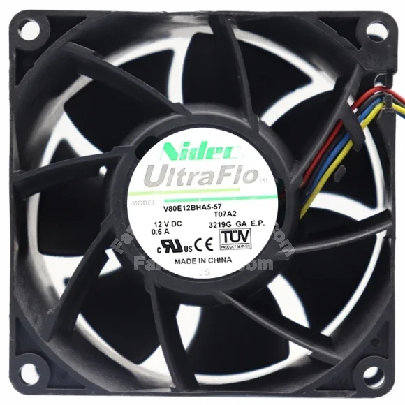 Nidec V80E12BHA5-57 12V 0.6A Axial Cooling Fan