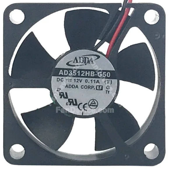 ADDA AD3512HB-G50 12V 0.11A 2 Wires Axial Cooling Fan