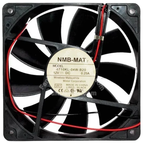 NMB-MAT 4710KL-04W-B20 12V 0.25A 2 Wires Axial Cooling Fan