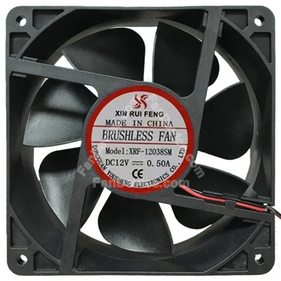 XIN RUI FENG XRF-12038SM 12V 0.50A 2 Wires Cooling Fan