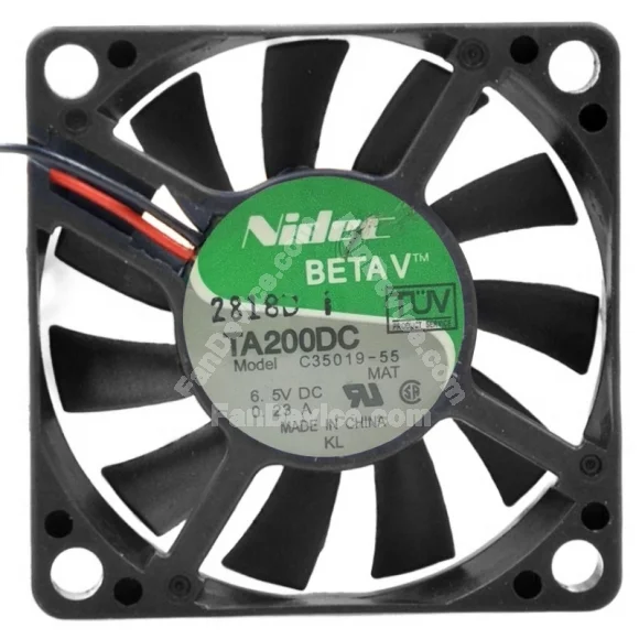 Nidec C35019-55 6.5V 0.23A 2 Wires Axial Cooling Fan