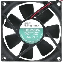 TONGDA TD802524B2 24V 0.08A 1.92W 2 Wires Axial Cooling Fan