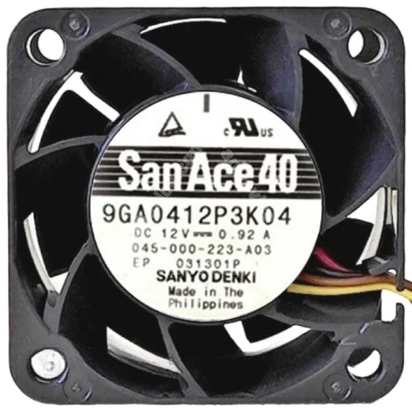 Sanyo 9GA0412P3K04 12V 0.92A 4 Wires Axial Cooling Fan