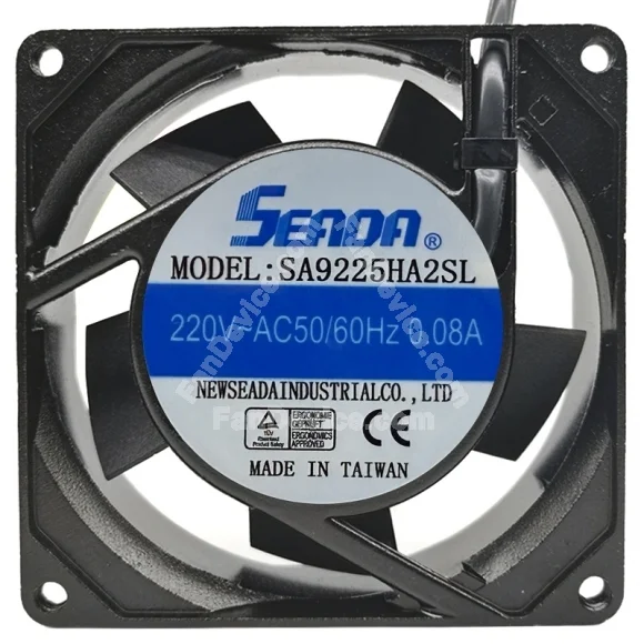 SEADA SA9225HA2SL 220V 0.08A 2 Wires Axial Cooling Fan