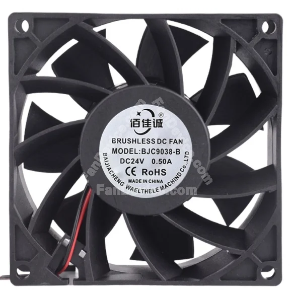 BJC BJC9038-B 24V 0.50A 2 Wires DC Brushless Cooling Fan