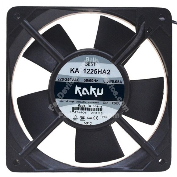 KAKU KA1225HA2 220-240V 0.09/0.08A 2 Wires Cooling Fan