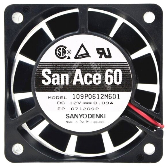 Sanyo 109P0612M601 12V 0.09A 3 Wires Axial Cooling Fan