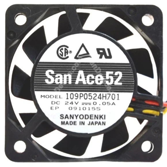 Sanyo 109P0524H701 24V 0.05A 2 / 3 Wires Axial Cooling Fan