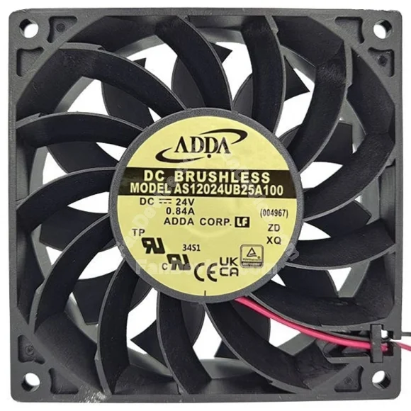 ADDA AS12024UB25A100 24V 0.84A 2 Wires Axial Cooling Fan