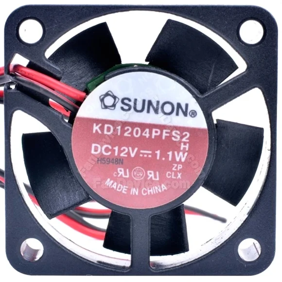 Sunon KD1204PFS2 DC 12V 1.1W 2 Wires Axial Cooling Fan