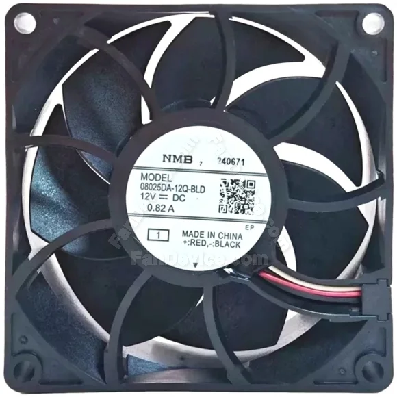 NMB 08025DA-12Q-BLD DC 12V 0.82A 2 / 3 Wires Axial Cooling Fan