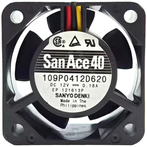 Sanyo 109P0412D620 DC 12V 0.18A 3 Wires Axial Cooling Fan