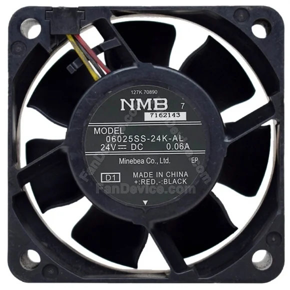 NMB 06025SS-24K-AL DC 24V 0.06A 3 Wires Axial Cooling Fan