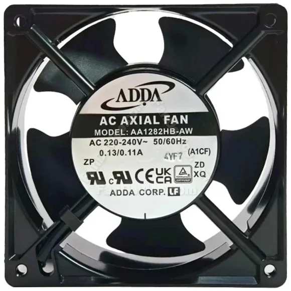 ADDA AA1282HB-AW AC 220-240V 0.13/0.11A 2 Wires Axial Cooling Fan