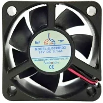 SAN JUN SJ5020HD2 DC 24V 0.14A 2 Wires Ball Bearing Cooling Fan