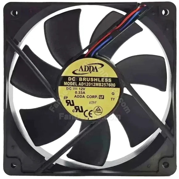 ADDA AD12012MB257600 12V 0.33A DC Brushless 3 Wires Axial Cooling Fan