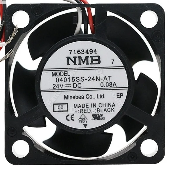 NMB 04015SS-24N-AT DC 24V 0.08A 3 Wires Axial Cooling Fan