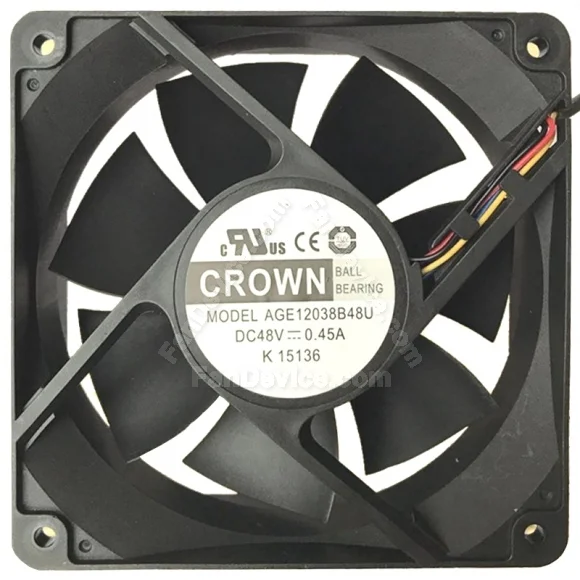 CROWN AGE12038B48U DC 48V 0.35A 4 Wires Ball Bearing Cooling Fan