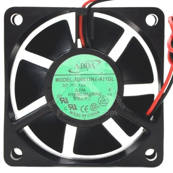 ADDA AD0612HX-A71GL DC 12V 0.23A 2 Wires HYPRO Bearing Cooling Fan
