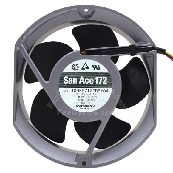 Sanyo 109E5712PB5Y04 DC 12V 2.3A 4 Wires Axial Cooling Fan