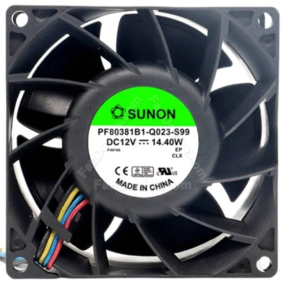 Sunon PF80381B1-Q023-S99 DC 12V 14.40W 4 Wires PWM Cooling Fan