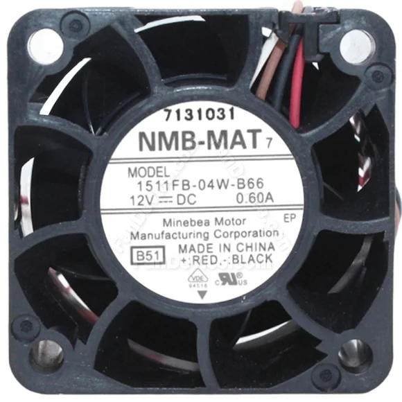 NMB-MAT 1511FB-04W-B66 DC 12V 0.60A 4 Wires Axial Cooling Fan