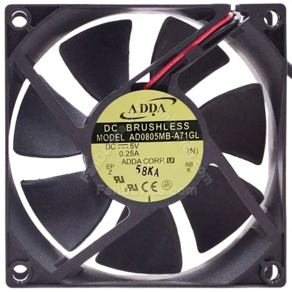 ADDA AD0805MB-A71GL 5V 0.25A DC Brushless 2 Wires Axial Cooling Fan