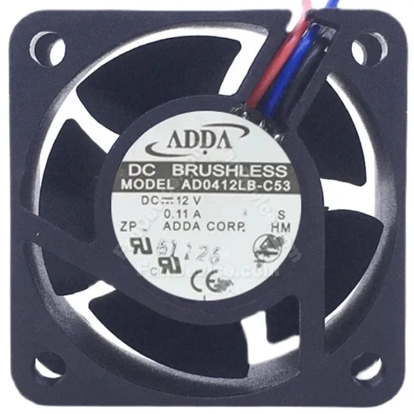 ADDA AD0412LB-C53 12V 0.11A DC Brushless 3 Wires Axial Cooling Fan