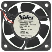 Nidec M34313-55RAF DC 24V 0.16A 2 Wires Axial Cooling Fan