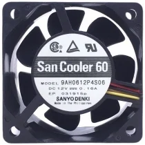 Sanyo 9AH0612P4S06 DC 12V 0.16A 4 Wires PWM Axial Cooling Fan