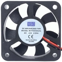 HSC BCY5010S24L 24V 0.03A DC Brushless 2 Wires Axial Cooling Fan