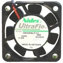 Nidec U40X05MLZ7-51 DC 5V 0.10A 2 Wires Axial Cooling Fan