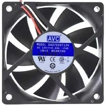 AVC DA07020T12H DC 12V 0.33A 3 Wires Ball Bearing Cooling Fan