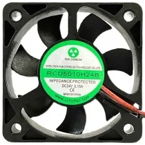 RUN CHENG DA RCD5010H24B DC 24V 0.15A 2 Wires Axial Cooling Fan